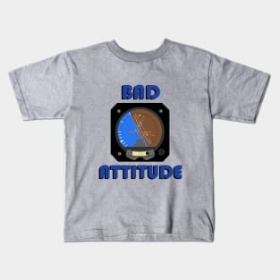 Bad Attitude pilot attitude indicator Kids T-Shirt